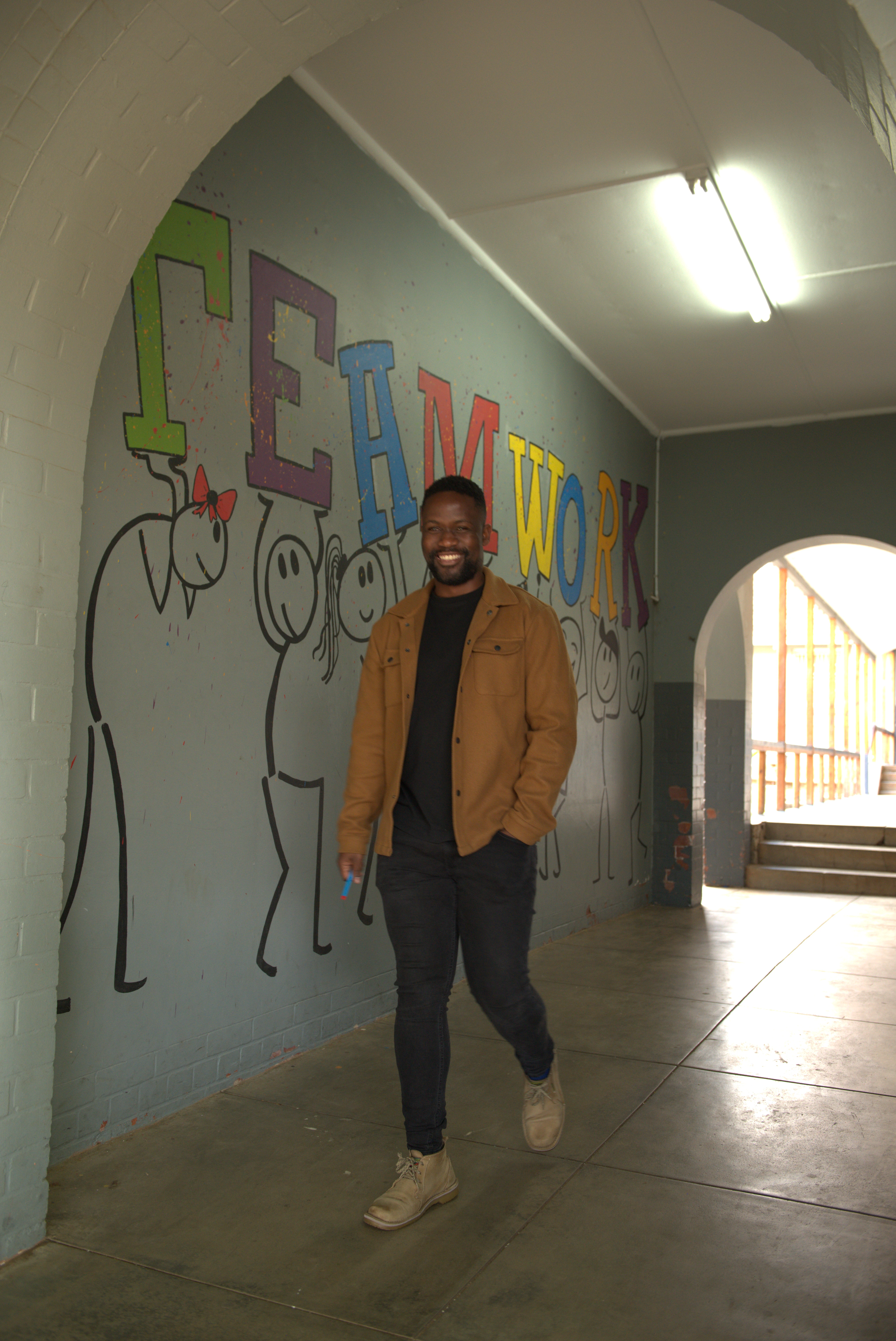 Teacher with learners